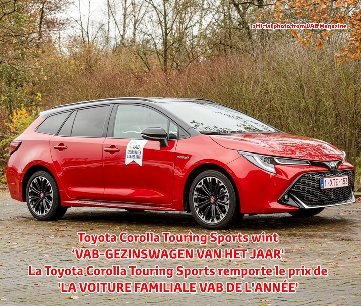 Toyota Corolla Touring Sports wins ‘VAB-Gezinswagen van het Jaar - VAB Familiale de l’Année’ Award Final